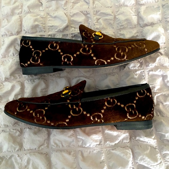 Velvet Gucci loafers in chocolate brown/black, EUC, Euro 38/US 7.5 - Picture 3 of 4